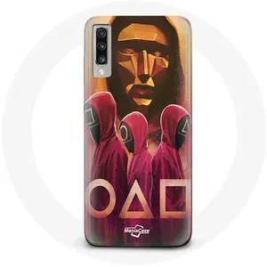 Coque pour Samsung Galaxy A50 Squid Game Masques Triangle carré et Cercle dessin Maniacase pas cher