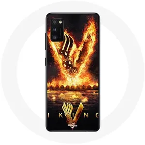 Coque pour Samsung Galaxy S20 Vikings Série Saison 6 logo V Epée de Feu Fond Noir Maniacase pas cher
