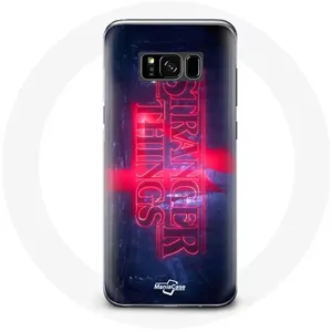 MANIACASE Coque pour Samsung Galaxy S8 Plus Stranger Things Logo Transparent Sai... pas cher