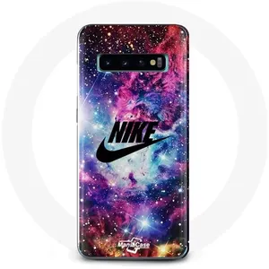 Coque pour Samsung Galaxy s10 edge Nike Logo Espace Coloré Maniacase pas cher