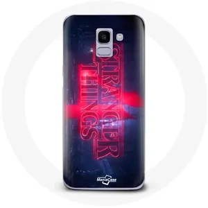 Coque pour Samsung Galaxy A6 2018 Stranger Things Logo Transparent Saison 4 Bande annonce 2022 Maniacase pas cher