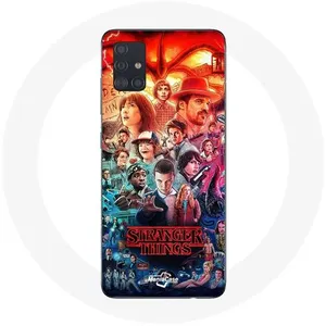 Coque pour Samsung Galaxy A71 Stranger Things Teaser Saison 4 Affiche Personnages Art Maniacase pas cher