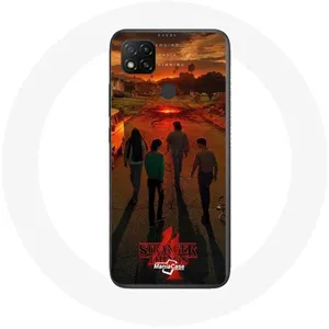 Coque pour Xiaomi Redmi 9C Stranger Things Saison 4 Affiche Art Equipages de la Nouvelle Théorie Maniacase pas cher