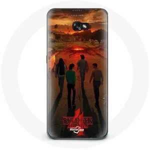 Coque pour Samsung Galaxy A3 2016 Stranger Things Saison 4 Affiche Art Equipages de la Nouvelle Théorie Maniacase pas cher
