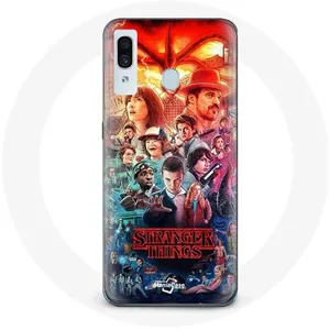 Coque pour Samsung Galaxy A20 Stranger Things Teaser Saison 4 Affiche Personnages Art Maniacase pas cher