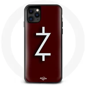 Coque pour Iphone 11 Pro Max Ozark Saison 4 Logo Z Blanc Fond Rouge Maniacase pas cher