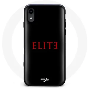 Coque pour Iphone XR Elite Saison 5 Logo Rouge Fond Noir Maniacase pas cher