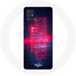 Coque pour Samsung Galaxy A71 Stranger Things Logo Transparent Saison 4 Bande annonce 2022 Maniacase pas cher