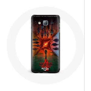 Coque pour Samsung Galaxy j7 2016 Stranger Things Saison 4 Affiche Equipages de la Nouvelle Théorie Maniacase pas cher