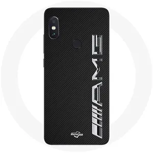 Coque pour Xiaomi Redmi Note 5 AI Dual Camera Amg Logo Carbone Texture Maniacase pas cher
