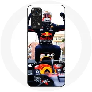 Coque pour Xiaomi Redmi Note 11S 4G Formule 1 Max Verstappen Pilote automobile F1 noir rouge et jaune Maniacase pas cher