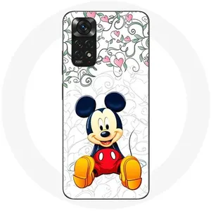 Coque pour Xiaomi Redmi Note 11S 4G Mickey Mouse Fleurs Coeurs Maniacase pas cher