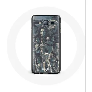 Coque pour Samsung Galaxy J5 Game of Thrones Saison 8 Le Trône de Fer Affiche Personnages Fond Gris Maniacase