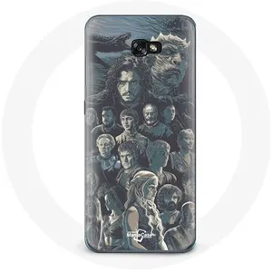 Coque pour Samsung Galaxy A5 2016 Game of Thrones Saison 8 Le Trône de Fer Affiche Personnages Fond Gris Maniacase pas cher