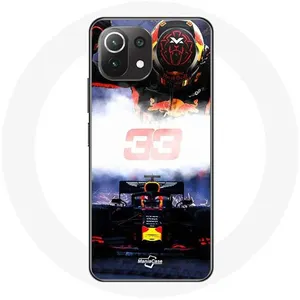 Coque pour Xiaomi Mi 11 Lite Formule 1 Max Verstappen Pilote de F1 noir rouge et jaune Maniacase pas cher