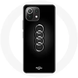 Coque pour Xiaomi Mi 11 Lite Audi Logo cache moyeu fond noir Maniacase pas cher