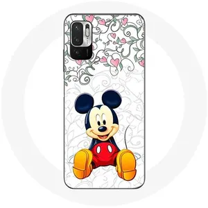 Coque pour Xiaomi Redmi Note 10 5G Mickey Mouse Fleurs Coeurs Maniacase pas cher
