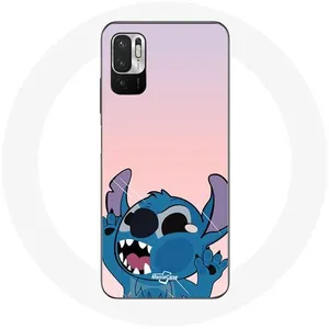 Coque pour Xiaomi Poco M3 Pro Stitch le Nez en l'air fond rose Maniacase pas cher