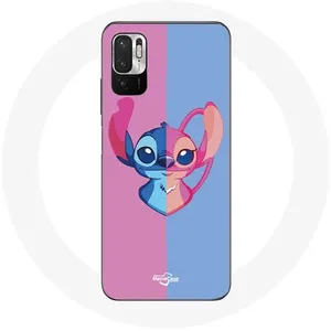 Comparateur de prix : Coque pour Xiaomi Redmi Note 10 5G Stitch et angel bleu rose Maniacase