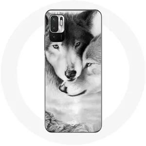 Coque pour Xiaomi Redmi Note 10T 5G Loup Duo animaux Maniacase pas cher