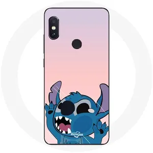 Comparateur de prix : Coque pour Xiaomi Redmi Note 5 Pro Stitch le Nez en l'air fond rose