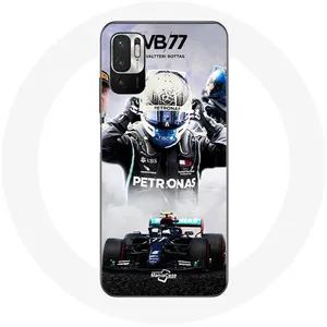 Coque pour Xiaomi Poco M3 Pro Formule 1 Valtteri Bottas pilote de course F1 Noir Maniacase pas cher