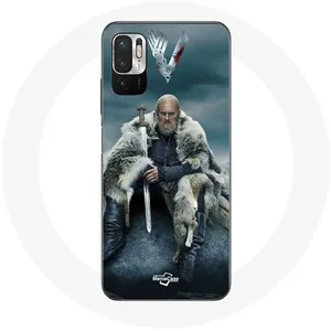 Comparateur de prix : Coque pour Xiaomi Redmi Note 10 5G Vikings Série Saison 6 Ragnar Lothbrok logo V Epée Gris Fond Brouillard Maniacase