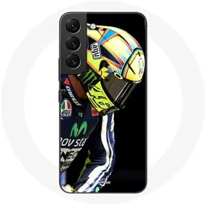 Coque pour Samsung Galaxy S22 Valentino Rossi Numéro 46 Pilote de vitesse moto Maniacase pas cher