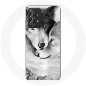 Coque pour Samsung Galaxy A52 Loup Duo animaux Maniacase pas cher