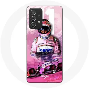 Coque pour Samsung Galaxy A52 Formule 1 Sergio Pérez Pilote de F1 Rose Maniacase pas cher