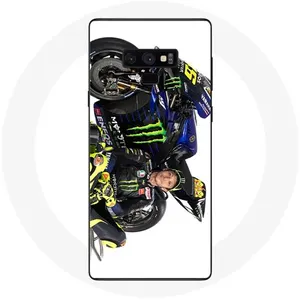 Coque pour Samsung Galaxy Note 9 Valentino Rossi Pilote de vitesse fond blanc Maniacase pas cher