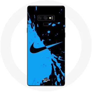 Coque pour Samsung Galaxy Note 9 Nike Logo Bleu et Noir Maniacase pas cher