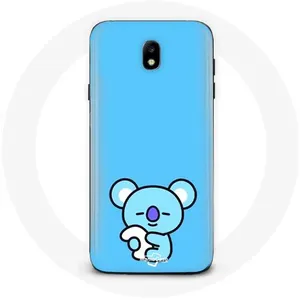 Coque pour Samsung Galaxy J5 2017 Bangtan BTS BT21 Koya RM Fond Bleu Maniacase pas cher