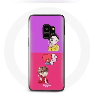 Coque pour Samsung Galaxy S9 BTS BT21 Cooky Et Tata Bangtan V Et Jungkook Fanart Maniacase pas cher