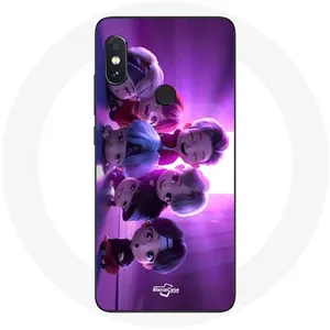 Coque pour Xiaomi Redmi Note 5 AI Dual Camera BTS TinyTAN Animation Affiche RM Jin Suga J-Hope Jimin V Et Jungkook Mic Drop Maniacase pas cher