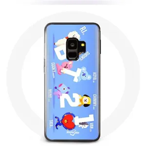 Coque pour Samsung Galaxy S9 BTS Bangtan Sonyeondan BT21 Van Tata Chimmy Cooky Rj Koya Shooky Et Mang Maniacase pas cher