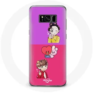 Coque pour Samsung Galaxy S8 Plus BTS BT21 Cooky Et Tata Bangtan V Et Jungkook Fanart Maniacase pas cher