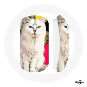 Souris Sans Fil Turc de Van Chat Blanc aux yeux bleu et jaune Maniacase pas cher