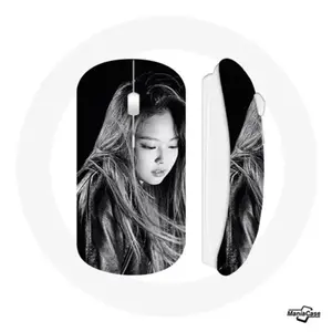 Souris Sans Fil Blackpink Jennie Image Noir Blanc Maniacase pas cher