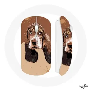 Souris Sans Fil Basset Hound chien visage Maniacase pas cher