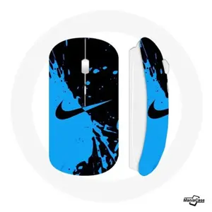 Souris Sans Fil Nike Logo Bleu et Noir Maniacase pas cher