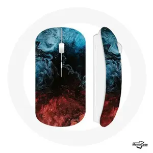 Souris Sans Fil fond de texture abstraite rouge noir bleu Maniacase pas cher