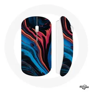 Souris Sans Fil Texture abstraite bleu noir rouge Maniacase pas cher