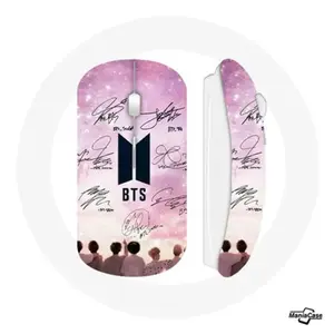 Souris Sans Fil BTS Bangtan Affiche Signature Logo Noir Maniacase pas cher