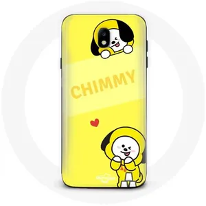 Coque pour Samsung Galaxy J3 2017 BTS Bangtan BT21 Chimmy Jimin Fond Jaune Maniacase pas cher