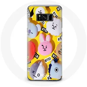 Coque pour Samsung Galaxy S8 BTS Bangtan Sonyeondan BT21 Tata Chimmy Cooky Rj Shooky Koya Mang Et Van Maniacase pas cher