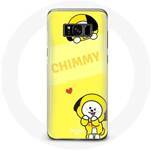 Coque pour Samsung Galaxy S8 BTS Bangtan BT21 Chimmy Jimin Fond Jaune Maniacase pas cher