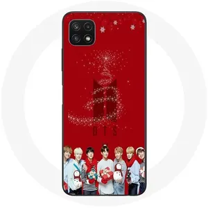 Coque pour Samsung Galaxy A22 5G BTS Bangtan Garçons Fond Rouge Cadeau...