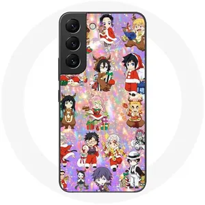 Coque pour Samsung Galaxy S21 FE Demon slayer merry christmas affiche le cadeau de noël Maniacase pas cher