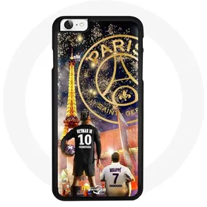 Coque pour Iphone SE PSG Neymar et Mbappé Joyeux noël Maniacase pas cher